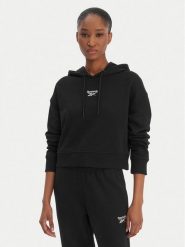Reebok Bluza Brice RK25495CCW Czarny Regular Fit. Czarne bluzy damskie Reebok, m, bez wzorów, z bawełny, bez kaptura. Za 199.99 zł.