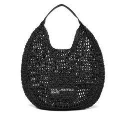 Torebka Karl Lagerfeld Jeans. Czarne torebki klasyczne damskie Karl Lagerfeld Jeans, z jeansu, bez dodatków. Za 429.99 zł.