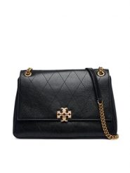 Tory Burch Torebka Charlie 185828 Czarny. Czarne torebki klasyczne damskie Tory Burch, ze skóry, bez dodatków. Za 3,029.00 zł.