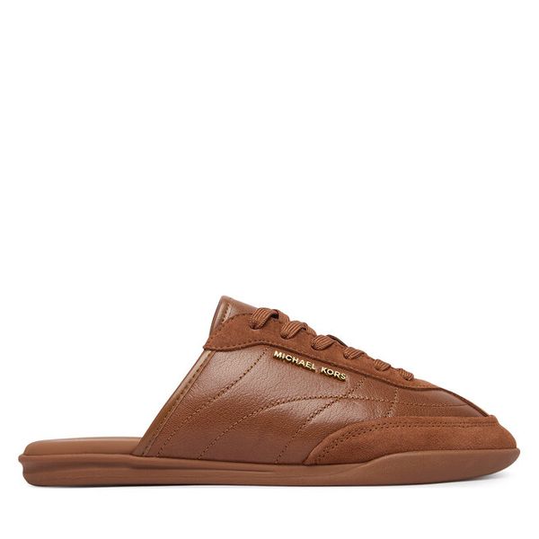 Klapki MICHAEL Michael Kors. Brązowe klapki damskie MICHAEL Michael Kors, bez wzorów, bez obcasa, bez zapięcia. Za 597.99 zł.
