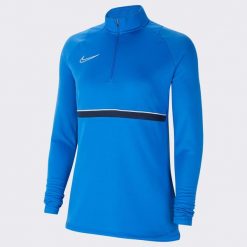 Bluza treningowa damska Nike Drifit Academy. Niebieskie bluzy damskie Nike, xs, bez wzorów, bez kaptura. W wyprzedaży za 153.75 zł.