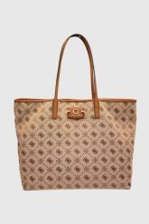 GUESS Beżowa shopperka damska Neda Large 2 In 1. Brązowe shopper bag Guess, z aplikacjami, duże, bez dodatków. W wyprzedaży za 464.99 zł.