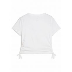 Młodzieżowa koszulka Essentials Animal Logo Infill z węzłem PUMA White. Biała bluzki damskie Puma, l, bez wzorów, bez kołnierzyka, bez ramiączek. W wyprzedaży za 99.00 zł.