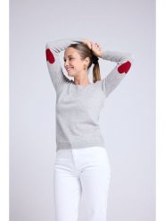 Maison Héritage Cashmere Kaszmirowy sweter w kolorze szarym rozmiar: XL. Szare swetry klasyczne damskie Maison Héritage Cashmere, xl, z kaszmiru, bez kołnierzyka. Za 534.95 zł.