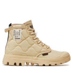 Trapery Palladium. Brązowe trapery damskie Palladium, bez zapięcia. Za 349.99 zł.
