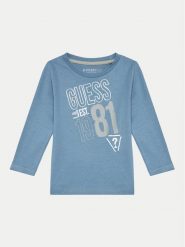 Guess Bluzka N4BI18 I3Z14 Niebieski Regular Fit. Niebieskie t-shirty i koszulki chłopięce Guess, z aplikacjami, z bawełny, bez kołnierzyka, bez ramiączek. Za 49.99 zł.