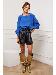 Joséfine Sweter "Burny" w kolorze niebieskim rozmiar: L. Niebieskie swetry klasyczne damskie Joséfine, l, z kaszmiru, bez kołnierzyka. Za 187.99 zł.