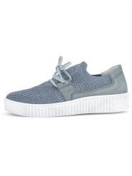 Gabor Skórzane sneakersy w kolorze błękitnym rozmiar: 38. Niebieskie obuwie sportowe damskie Gabor, bez zapięcia. Za 176.08 zł.