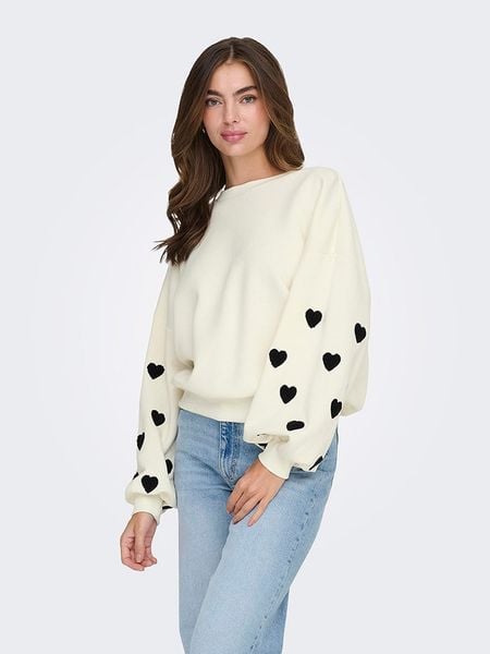 ONLY Bluza w kolorze kremowym rozmiar: XL. Brązowe bluzy damskie Only, xl, bez wzorów, bez kaptura. Za 129.95 zł.