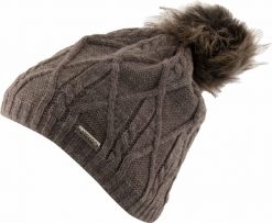 Areco damska czapka zimowa z pomponem, brązowa, uniwersalny rozmiar. Brązowe czapki damskie Erima, na zimę, bez wzorów, z polaru. Za 131.99 zł.