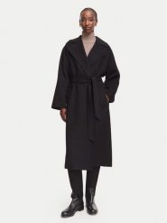Weekend Max Mara Płaszcz wełniany Operoso 2625016011 Czarny Regular Fit. Czarne płaszcze damskie Weekend Max Mara, na zimę, bez wzorów, z wełny, bez kaptura. Za 2,879.00 zł.