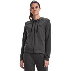 Bluza Kobieta Under Armour Rival Terry szary. Czarne bluzy damskie Under Armour, xl, bez wzorów, z dzianiny, z kapturem. Za 286.50 zł.