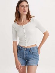 Levi's Koszulka w kolorze białym rozmiar: L. Białe bluzki damskie Levi's, l, bez wzorów, bez kołnierzyka, bez ramiączek. Za 61.60 zł.