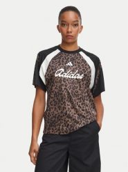 Adidas T-Shirt House Of Tiro Jersey KV0905 Brązowy Regular Fit. Brązowe t-shirty damskie Adidas, l, bez wzorów, z jersey, bez kołnierzyka. Za 179.99 zł.