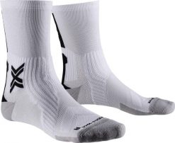 Skarpety rowerowe X-Socks Bike Perform Crew. Białe skarpetki damskie X Socks, bez wzorów, z elastanu. Za 94.59 zł.