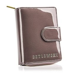 Portfel damski BETLEWSKI ZBPD-BS-937 SZARY. Szare portfele damskie Betlewski, bez wzorów, ze skóry. Za 169.99 zł.