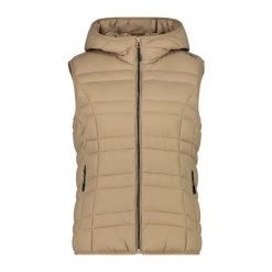 Damska kurtka bez rękawów z kapturem CMP. Brązowe kurtki sportowe damskie CMP, na zimę, l, bez wzorów, z kapturem. Za 388.85 zł.