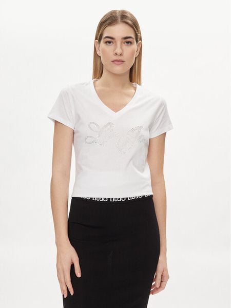 Liu Jo T-Shirt MA4337 JS923 Écru Regular Fit. T-shirty damskie Liu Jo, s, bez wzorów, z bawełny, bez kołnierzyka. Za 199.99 zł.