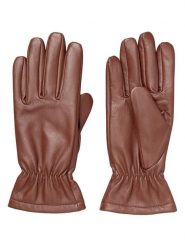 Becksöndergaard Skórzane rękawiczki w kolorze brązowym rozmiar: 7,5. Brązowe rękawiczki damskie Becksöndergaard, bez wzorów, z materiału. Za 157.73 zł.