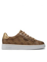 Guess Sneakersy Beckie FL7BKI FAL12 Brązowy. Brązowe obuwie sportowe damskie Guess, ze skóry, bez zapięcia. W wyprzedaży za 309.99 zł.