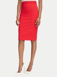 Elisabetta Franchi Spódnica ołówkowa GO-223-66E2-V320 Czerwony Slim Fit. Czerwone spódnice damskie Elisabetta Franchi, bez wzorów, z syntetyku. Za 1,369.00 zł.
