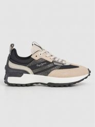 Pepe Jeans FOOTWEAR Sneakersy "Lucky Party" w kolorze beżowo-antracytowym rozmiar: 38. Brązowe obuwie sportowe damskie Pepe Jeans FOOTWEAR, z jeansu, bez zapięcia. Za 241.56 zł.