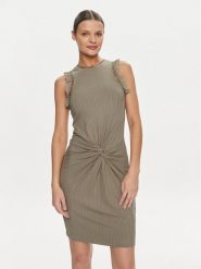 Guess Sukienka koktajlowa Olga W4GK30 KC7H2 Zielony Bodycon Fit. Zielone sukienki damskie Guess, z aplikacjami, z wiskozy, wizytowe, bez ramiączek. Za 299.99 zł.