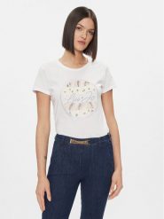 Liu Jo T-Shirt WA4108 JS923 Biały Regular Fit. Białe t-shirty damskie Liu Jo, xs, bez wzorów, z bawełny, bez kołnierzyka. Za 449.99 zł.