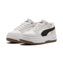 Damskie sneakersy Rebound Femme Low Suede PUMA White Black Frosted Ivory. Białe obuwie sportowe damskie Puma, bez zapięcia, do koszykówki. Za 309.00 zł.
