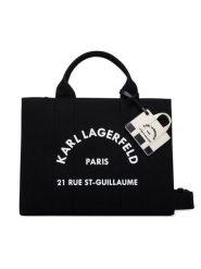 KARL LAGERFELD Torebka B4W50076 Czarny. Czarne torebki klasyczne damskie KARL LAGERFELD, bez dodatków. Za 649.99 zł.