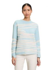 Betty Barclay Sweter w kolorze błękitno-kremowym rozmiar: 36. Brązowe swetry klasyczne damskie Betty Barclay, ze splotem, bez kołnierzyka. Za 173.99 zł.