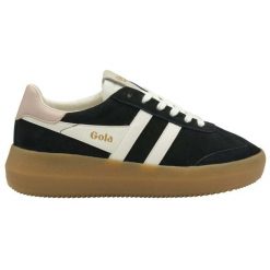Damskie zamszowe trampki na sznurówki Gola Athena. Białe trampki damskie Gola, bez wzorów, z gumy, bez zapięcia. Za 475.00 zł.