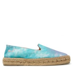 Espadryle Manebi. Niebieskie espadryle damskie Manebi, bez wzorów, bez obcasa. Za 309.99 zł.