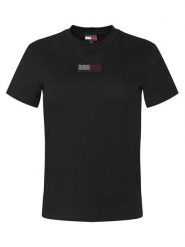Tommy Jeans T-Shirt Party Flag DW0DW21965 Czarny Regular Fit. Czarne t-shirty damskie Tommy Jeans, xs, bez wzorów, z bawełny, bez kołnierzyka. Za 219.99 zł.