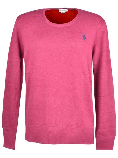 U.S. Polo Assn. Sweter w kolorze różowym rozmiar: XL. Różowe swetry klasyczne damskie U.S. Polo Assn., s, z bawełny, bez kołnierzyka. Za 156.61 zł.