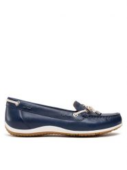 Geox Mokasyny D Vega Moc B D92DNB 043BC C4EA5 Granatowy. Niebieskie mokasyny damskie Geox, ze skóry, bez obcasa. Za 269.99 zł.