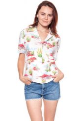KOSZULA WRANGLER CUBAN SHIRT WHITE W5247SE12 112129389. Białe koszule damskie Wrangler, s, bez wzorów, z wiskozy, bez kołnierzyka, bez ramiączek. W wyprzedaży za 49.99 zł.