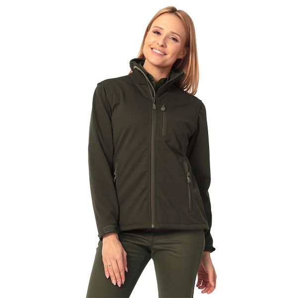 Kurtka myśliwska damska Forest Lady Softshell z membraną. Zielone kurtki damskie tagart, l, bez wzorów, z softshellu, bez kaptura. Za 649.00 zł.