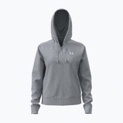 Bluza damska Under Armour Rival Fleece Crew. Szare bluzy damskie Under Armour, bez wzorów, bez kaptura. Za 189.99 zł.