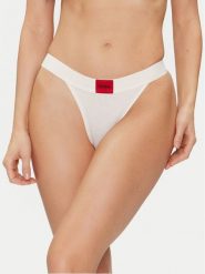 HUGO Stringi Red Label 50503102 Biały. Białe stringi Hugo, bez wzorów, z bawełny. Za 59.99 zł.