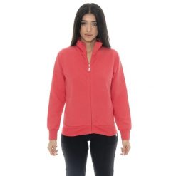 Bluza z bawełna z zamek błyskawiczny na co dzień. Czerwone bluzy damskie LEONE 1947 APPAREL, z bawełny, bez zapięcia, na fitness i siłownię. W wyprzedaży za 164.19 zł.
