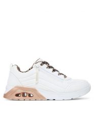 Skechers Sneakersy UNO Lite 2.0 - Leopard Stride 310708L/WHT Biały. Białe buty sportowe dziewczęce Skechers, ze skóry, bez zapięcia. Za 229.99 zł.
