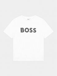 Boss T-Shirt J25P24 D Biały Regular Fit. Białe t-shirty i koszulki chłopięce Boss, bez wzorów, z bawełny, bez kołnierzyka, bez ramiączek. Za 149.99 zł.