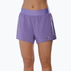Spodenki do biegania damskie Mizuno Alpha 4.5". Fioletowe spodenki sportowe damskie Mizuno, xs, bez wzorów, z elastanu, do biegania. Za 119.99 zł.