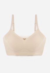 Beżowy Elastyczny Biustonosz Bezszwowy Bez Fiszbin Edaelia. Brązowe komplety bielizny Renee, bez wzorów, z jeansu. Za 39.99 zł.