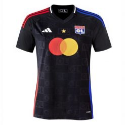 Koszulka Olympique Lyonnais 24/25 Away. Czarne bluzki damskie Adidas, m, bez wzorów, bez kołnierzyka, bez ramiączek. Za 449.00 zł.