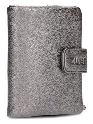 Zwei Portfel w kolorze srebrnym - 10 x 13 x 3 cm rozmiar: onesize. Szare portfele damskie Zwei, bez wzorów, z materiału. Za 163.26 zł.