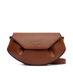 Torebka Guess. Brązowe listonoszki damskie Guess, z aplikacjami, bez dodatków. Za 449.99 zł.