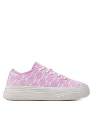 KARL LAGERFELD Sneakersy KL63421 Fioletowy. Fioletowe obuwie sportowe damskie KARL LAGERFELD, z materiału, bez zapięcia. Za 599.99 zł.