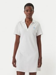 Tommy Hilfiger Sukienka codzienna WW0WW48749 Écru Regular Fit. Białe sukienki damskie Tommy Hilfiger, bez wzorów, z bawełny, bez ramiączek. Za 409.99 zł.